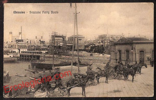 ag8703 - CARTOLINA D'EPOCA - Messina Città - Stazione Ferry Boats
