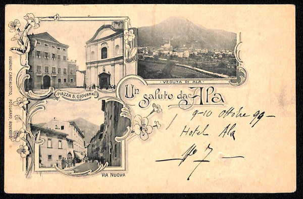ab6033 - CARTOLINA  D'EPOCA - Trento  Provincia : ALA 1899