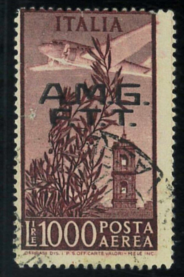 P3896 B - ITALIA , TRIESTE A , SASSONE PA 16 , USATO FINAMENTE