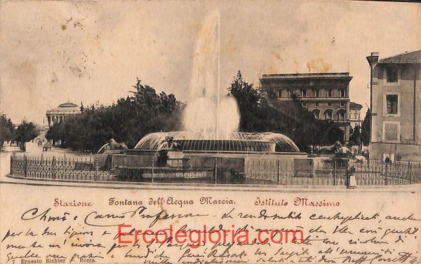 ad7339 - CARTOLINA D'EPOCA - Roma Città  - Fontana dell' Acqua Marcia  1901