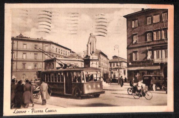 ac7311 - CARTOLINA D'EPOCA - Livorno Città - Piazza Cavour  1940