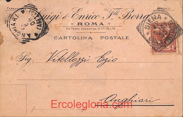 ad7346 - CARTOLINA D'EPOCA - Roma Città  - Luigi Enrico  F. Borra 1908