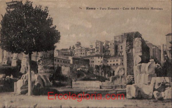 ad7347 - CARTOLINA D'EPOCA - Roma Città  - Casa del Pontefice Massimo  1918