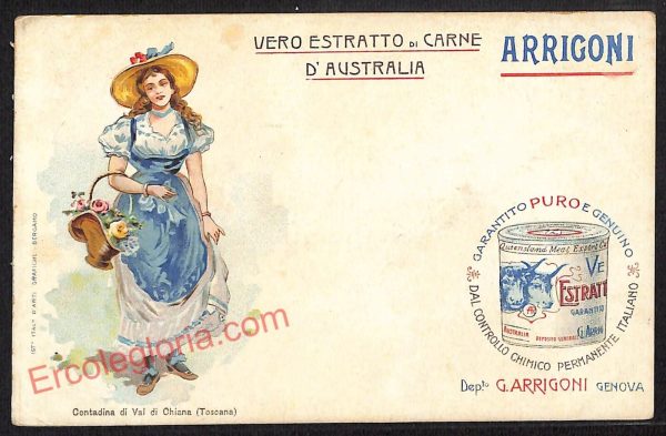 ag1097- CARTOLINA D'EPOCA - Genova - Estratto di Carne d' Australia   'ARRIGONI'