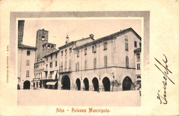 ab4245-  CARTOLINA  D'EPOCA CUNEO Provincia - Alba 1903