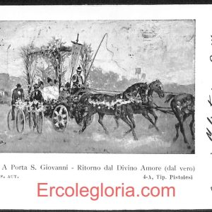 ad7374 - CARTOLINA D'EPOCA- Roma Città - Ritorno dal Divino Amore