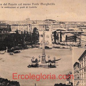 ad7375 - CARTOLINA D'EPOCA- Roma - Piazza del Popolo col nuovo Ponte Margherita