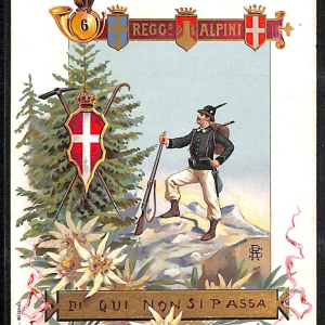 ac6963 - CARTOLINA D'EPOCA - REGGIMENTALI  - Alpini