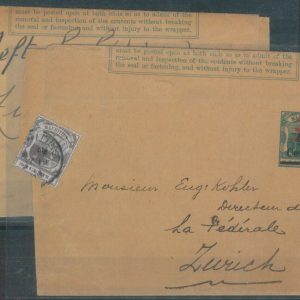 82268 - MAURITIUS - POSTAL HISTORY -  Set of 2 STATIONERY  WRAPPERS  H&G # 3