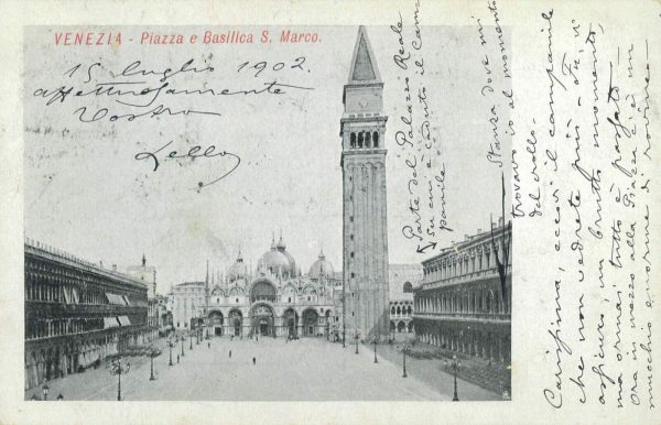 P0457 - Regno - Storia Postale - CARTOLINA da VENEZIA crollo campanile  1902 - immagine 2