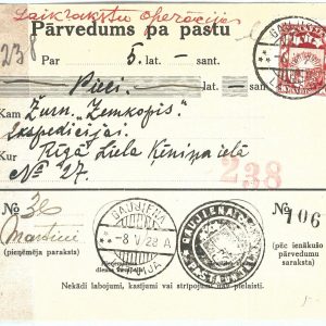 68990 - LATVIA - POSTAL HISTORY -  MONEY ORDER :  Gaujifna 1928