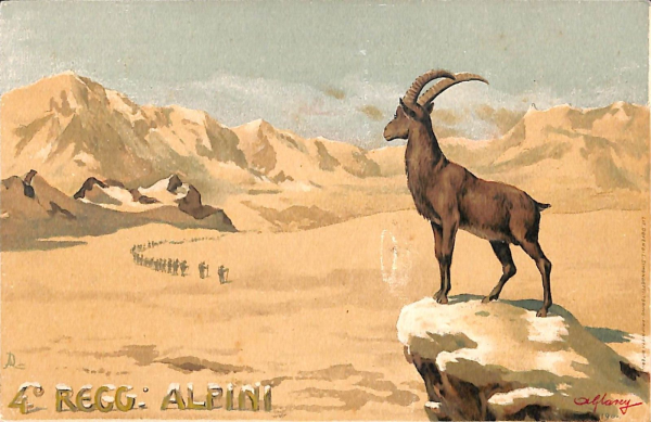 ac6977 - CARTOLINA D'EPOCA - REGGIMENTALI  - Alpini