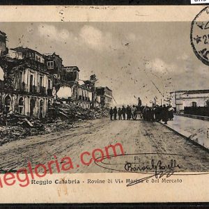 ah9444 - CARTOLINA D'EPOCA - Reggio Calabria Città - Rovine di Via Marina