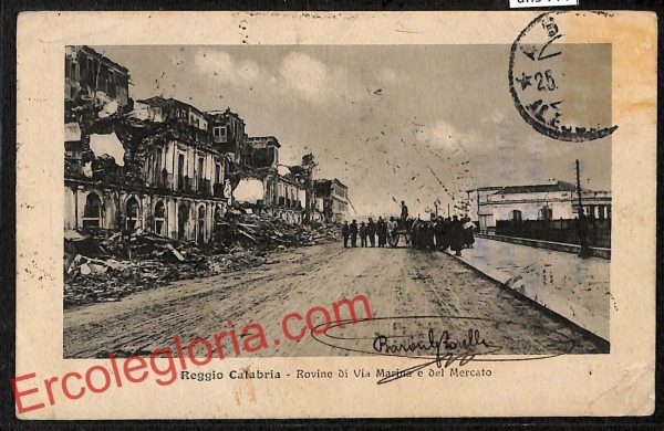 ah9444 - CARTOLINA D'EPOCA - Reggio Calabria Città - Rovine di Via Marina