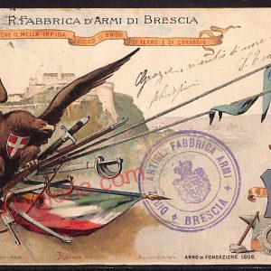 ae4183 - CARTOLINA  D'EPOCA - Brescia Città - R. Fabbrica D' Armi di Brescia