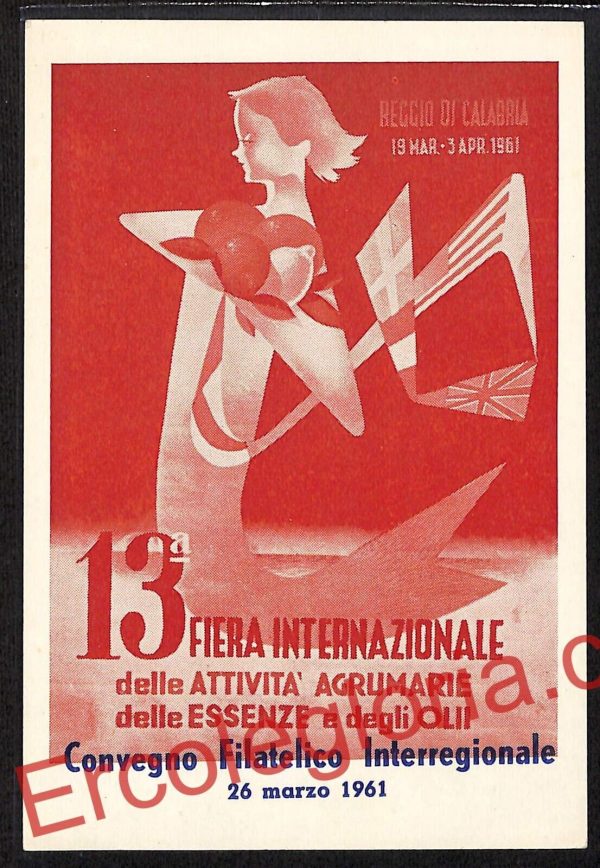 ah9448 -CARTOLINA D'EPOCA - Reggio Calabria- Fiera Ind. delle Attività Agrumarie