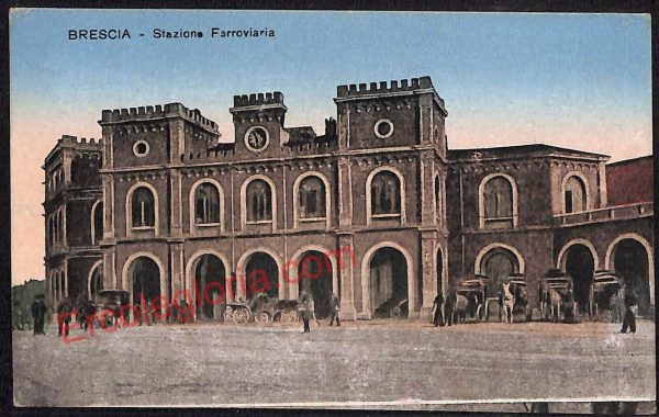 ae4185 - CARTOLINA  D'EPOCA - Brescia Città - Stazione Ferroviaria  1918