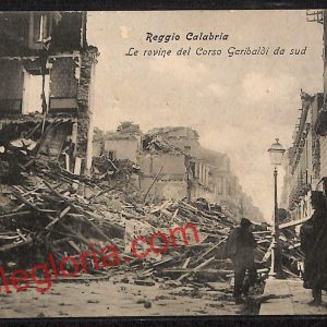 ah9449 - CARTOLINA D'EPOCA - Reggio Calabria- Le rovine del Corso Garibaldi