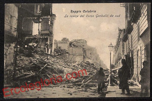 ah9449 - CARTOLINA D'EPOCA - Reggio Calabria- Le rovine del Corso Garibaldi