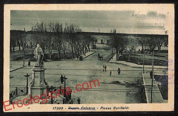ah9460 - CARTOLINA D'EPOCA - Reggio Calabria -Piazza Garibaldi
