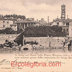 ad7379 - CARTOLINA D'EPOCA- Roma - La sbocco nel Tevere della Cloaca Massima
