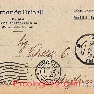 ad7381 - CARTOLINA D'EPOCA- Roma - 1923