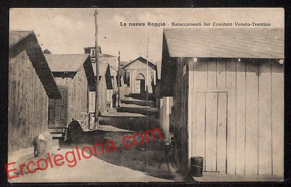 ah9472 CARTOLINA - Reggio Calabria - Baraccamenti del Comitato Veneto - Trentino