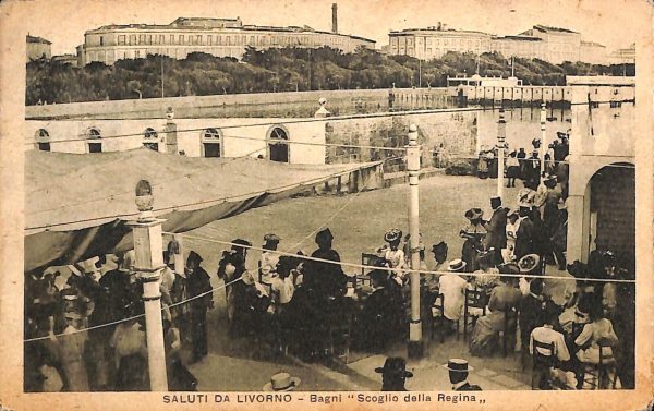 ac7319 - CARTOLINA D'EPOCA - Livorno Città  - '' Scoglio della Regina ''