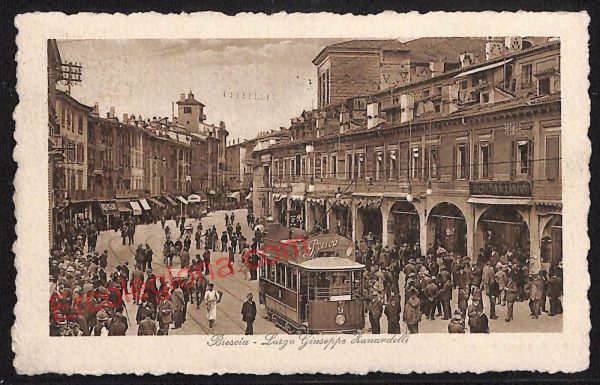 ae4190 - CARTOLINA  D'EPOCA - Brescia Città - Largo Giuseppe Zanardelli  1914