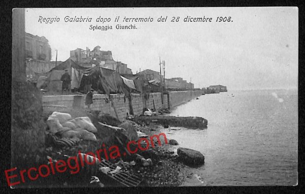 ah9480 - CARTOLINA D'EPOCA - Reggio Calabria Città - Spiaggia Giunchi