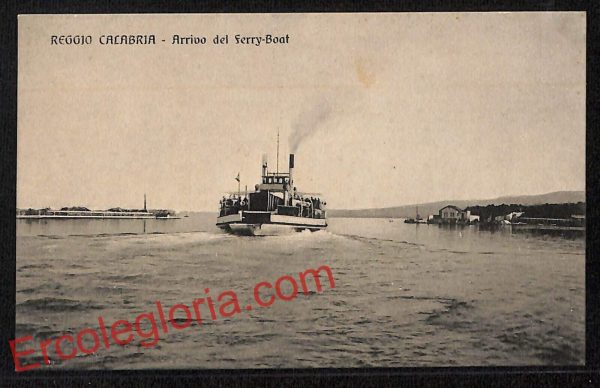 ah9486 - CARTOLINA D'EPOCA - Reggio Calabria Città - Arrivo del Ferry - Boat