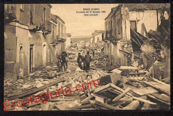 ah9488 CARTOLINA D'EPOCA - Reggio Calabria Città -Terremoto del 28 dicembre 1908