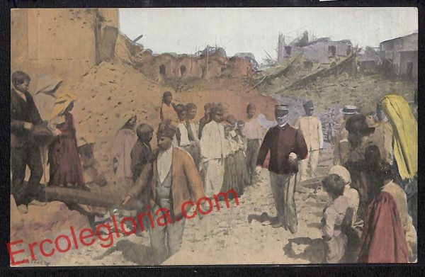 ah9489 CARTOLINA D'EPOCA - Reggio Calabria Città -Terremoto del 28 dicembre 1908