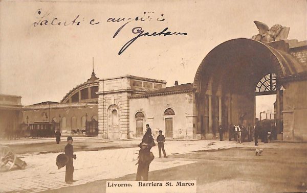 ac7330 - CARTOLINA D'EPOCA - Livorno Città - Barriera  St. Marco