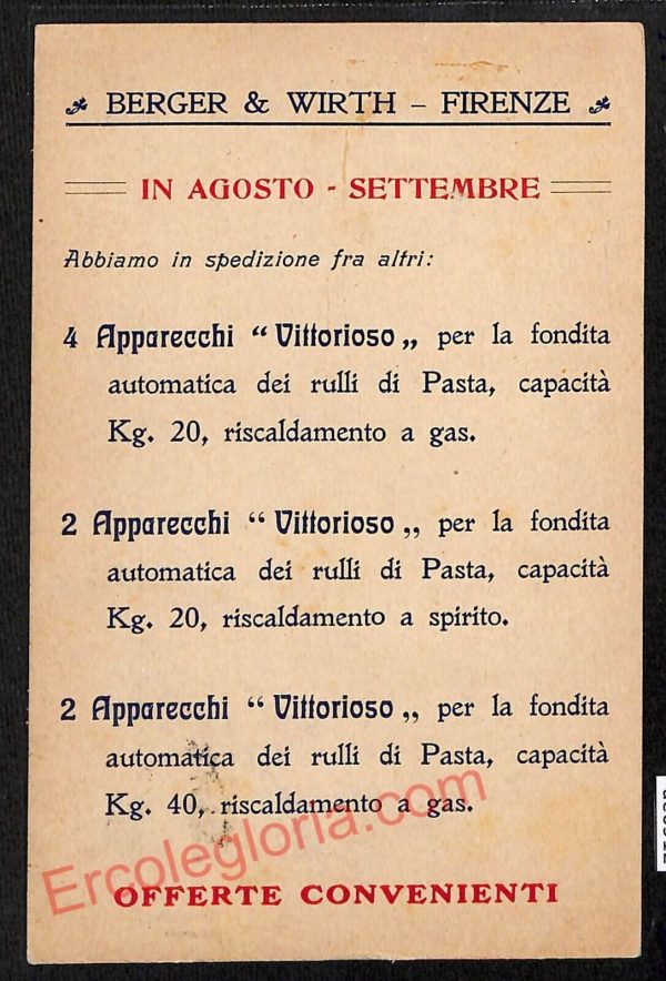 ae6912 - CARTOLINA D'EPOCA - Firenze Città - Berger - Wirth
