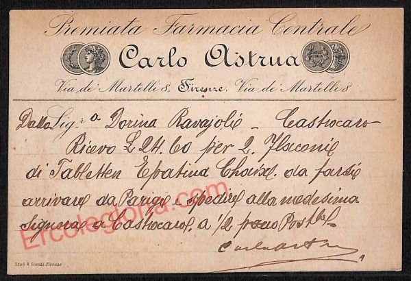 ae6914 - CARTONCINO D'EPOCA - Firenze Città - Carlo Astrua