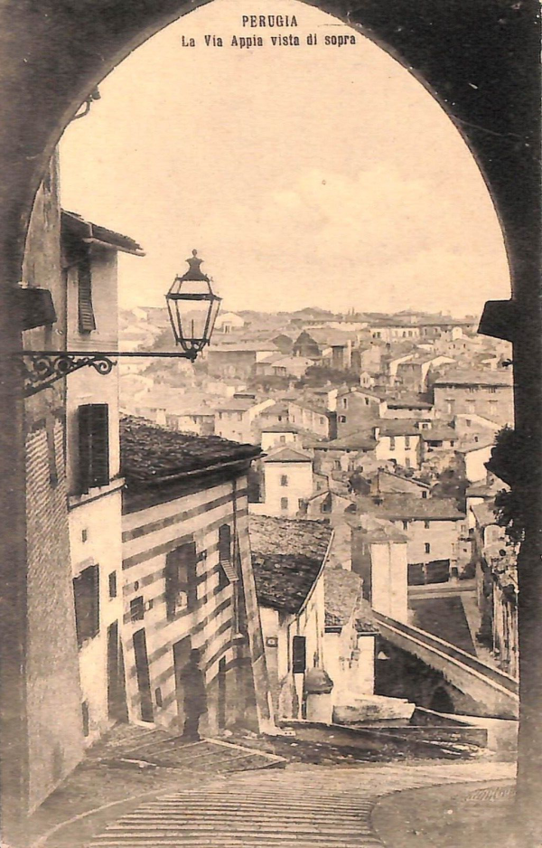 ab8919 - CARTOLINA  D'EPOCA - Perugia Città - La via Appia di sopra