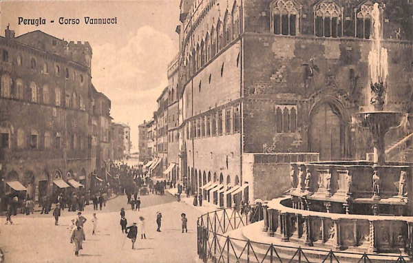 ab8936 - CARTOLINA  D'EPOCA - Perugia Città - Corso Vannucci