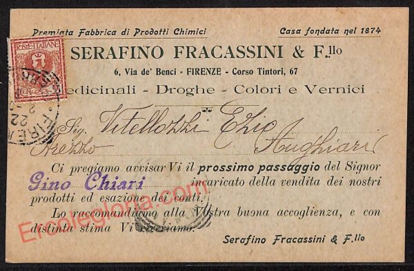 ae6921 - CARTOLINA D'EPOCA - Firenze Città - Serafino Fracassini