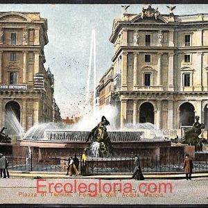 ad7420 - CARTOLINA D'EPOCA - Roma Città - Piazza di Termini   1902