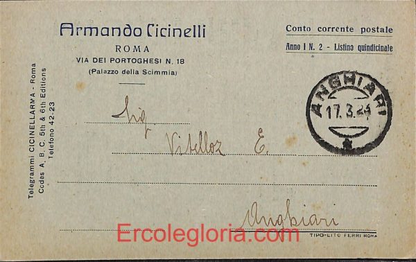 ad7425 - CARTOLINA D'EPOCA - Roma Città - Armando Cicinelli