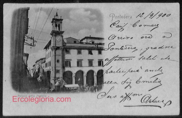 ad7058 - CARTOLINA D'EPOCA - Pisa Provincia - Pontedera  1900