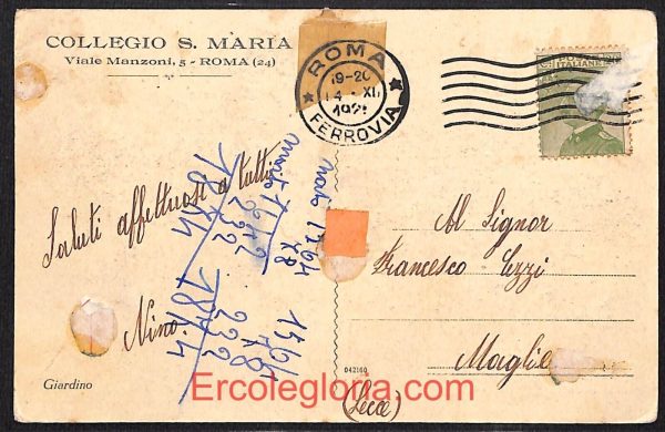 ad7431 - CARTOLINA D'EPOCA - Roma Città - Collegio S. Maria - immagine 2
