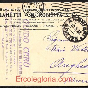 ad7433 - CARTOLINA D'EPOCA - Roma Città - L. Manetti - H. Robert Co.  1922