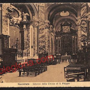 ag7479 - CARTOLINA D'EPOCA - Macerata Città - Chiesa di S. Filippo