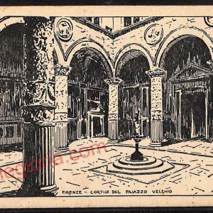 ae6932 - CARTOLINA D'EPOCA - Firenze - Palazzo Vecchio - Illustratore Scattina
