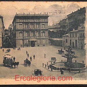 ad7438 - CARTOLINA D'EPOCA - Roma - Piazza Barberini con la Fontana del Tritone