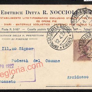 ae6935 - CARTOLINA D'EPOCA - Firenze Città - Ditta R. Noccioli  1927