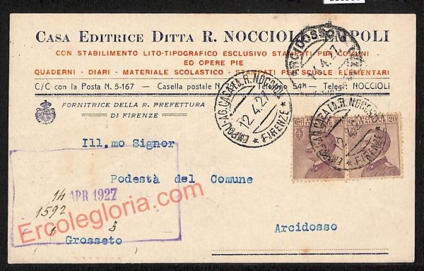 ae6935 - CARTOLINA D'EPOCA - Firenze Città - Ditta R. Noccioli  1927
