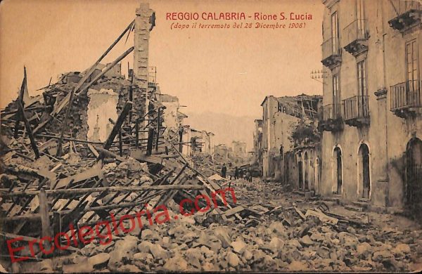 ah9509 - CARTOLINA D'EPOCA - Reggio Calabria Città - Rione S. Lucia